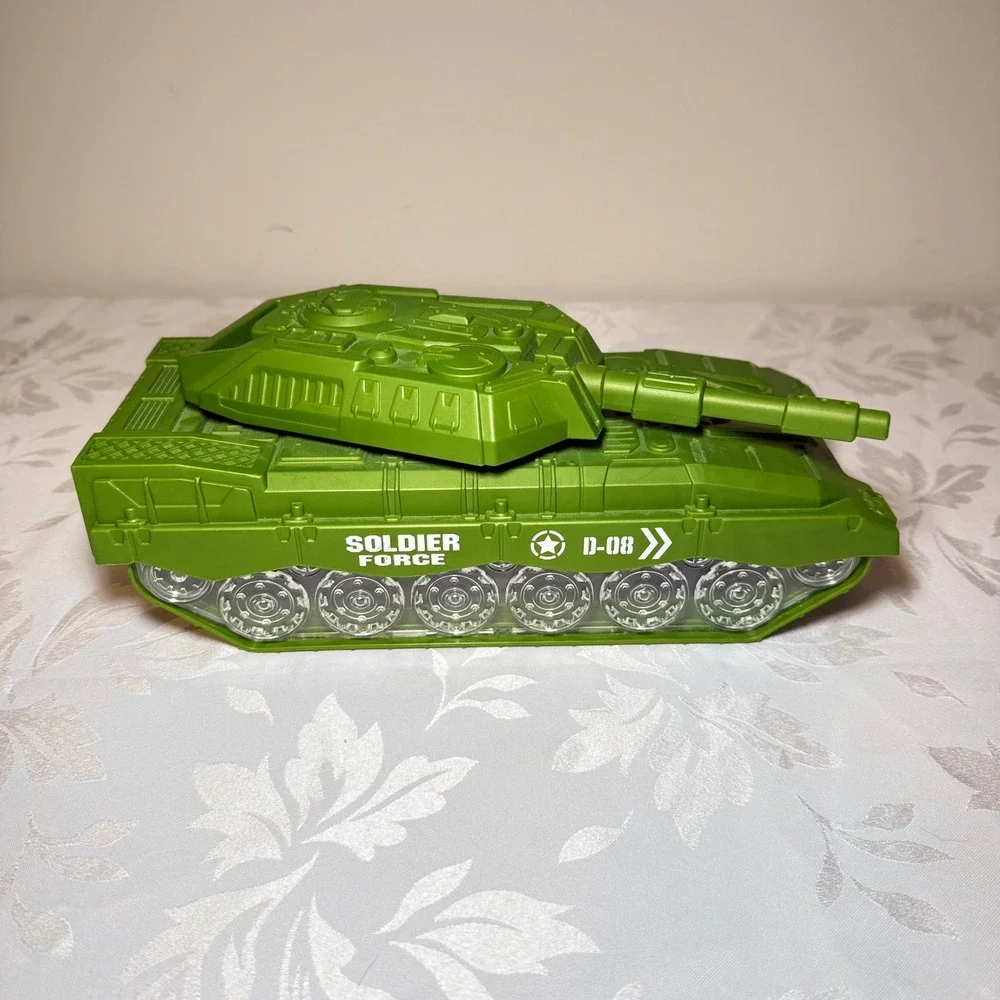 Soldier Force D-08 Military Tank Toy Green Army Vehicle Rotating Turret